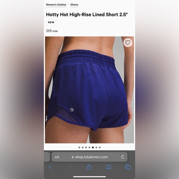 lululemon athletica Pants - Lululemon Hotty Hot High-Rise Lined Short 2.5"